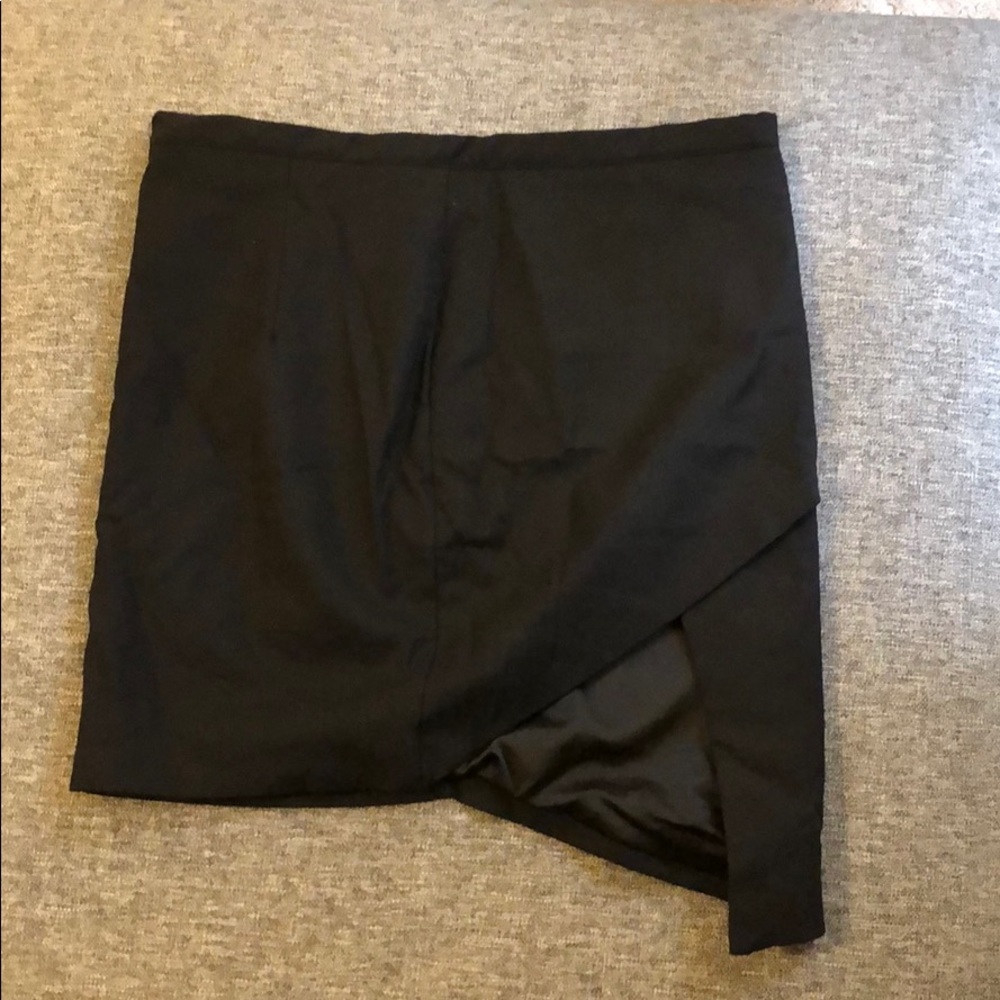 Black asymmetrical skirt